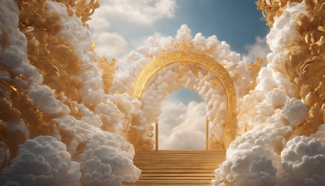 Chinese style, classical cloud pattern,bright light, clay material, close-up intensity, 3d, ultra-detailed, C4D, octane rendering, Blender, 8K , HD,style expressive..
Abstract art, Yuko Kiyoizumi style, white theme, golden theme, fractal, flame masterpiece, the best,FF,jadestatue