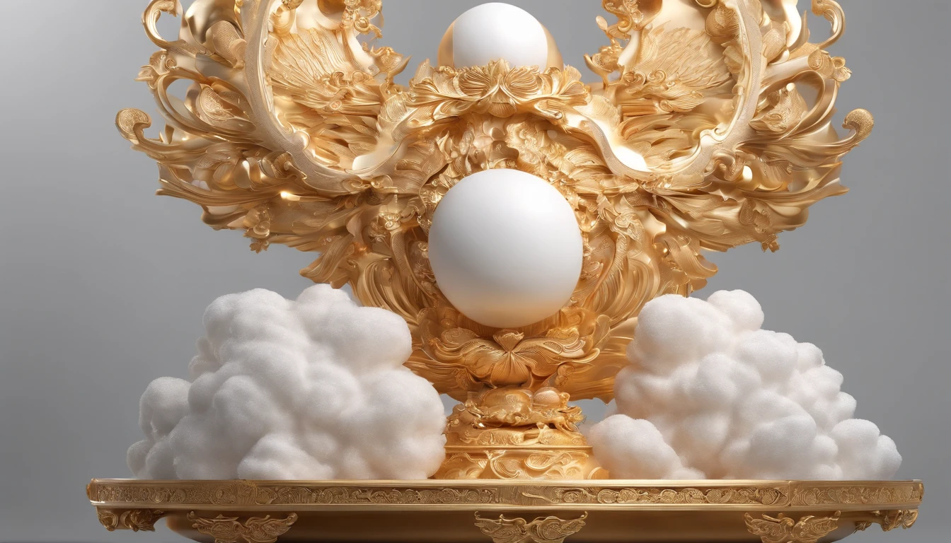 Chinese style, classical cloud pattern,bright light, clay material, close-up intensity, 3d, ultra-detailed, C4D, octane rendering, Blender, 8K , HD,style expressive..
Abstract art, Yuko Kiyoizumi style, white theme, golden theme, fractal, flame masterpiece, FF,jadestatue