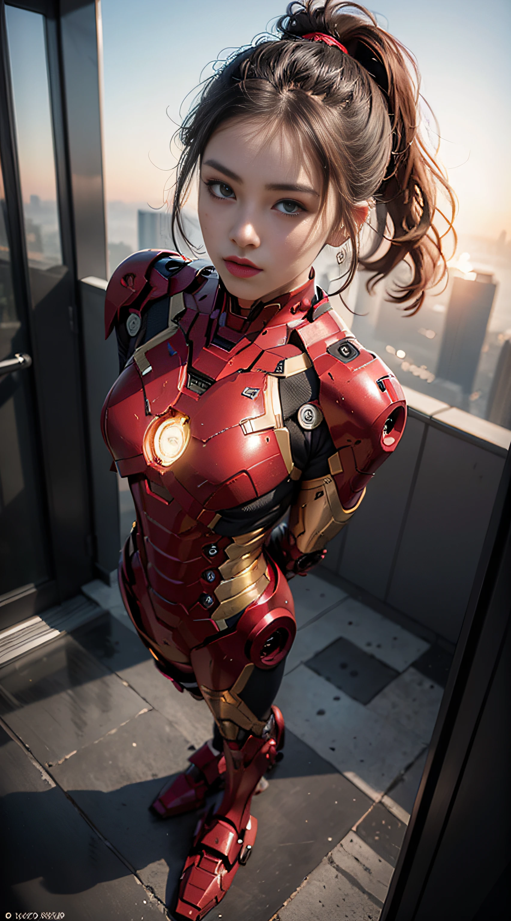 (1girl:1.3), solo, __body-parts__, official art, unified 8k wallpaper, super detailed, beautiful and aesthetic, beautiful, masterpiece, best quality, raw, masterpiece, super fine photo, best quality, super high resolution, photorealistic , sunlight, full body portrait, amazing beauty, dynamic pose, delicate face, vibrant eyes, (Dutch Tilt,The Dutch Angle Shot), she is wearing a full body futuristic Iron Man mech, red and gold color scheme, new york city background, Detailed face, blurred background, , gorgeous, highly detailed skin, realistic skin details, visible pores, sharp focus, volumetric fog, 8k uhd, high quality, film grain, fair skin