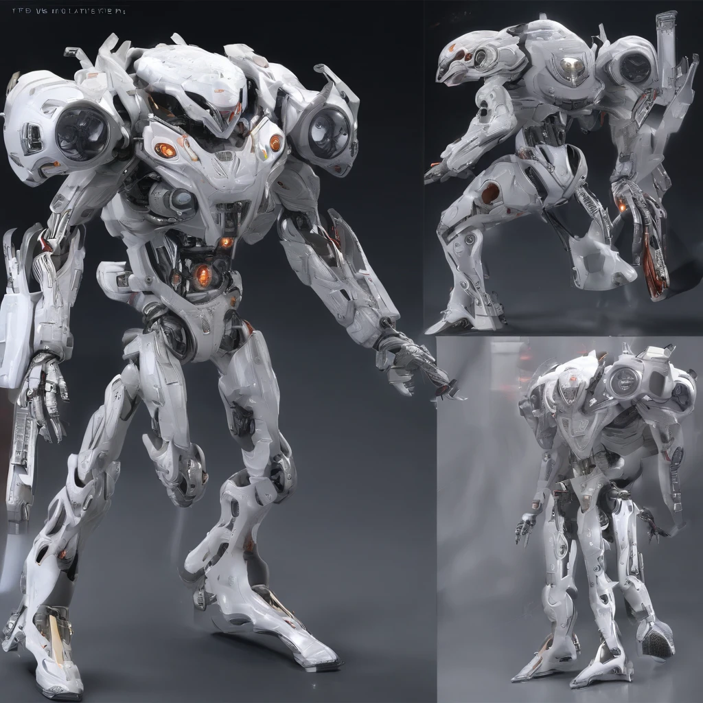An alien,Humanoid,mechs,(Wearing a white zirconia dioxide ceramic surface mech:1.5),(((Hard surface properties))),(((streamlined line design))),It has refined features in a sci-fi environment,with light glowing, Sparks and lights, best qualtiy,tmasterpiece,フォトリアリスティック, Highly detailed, iintricate,unreal 5 render,