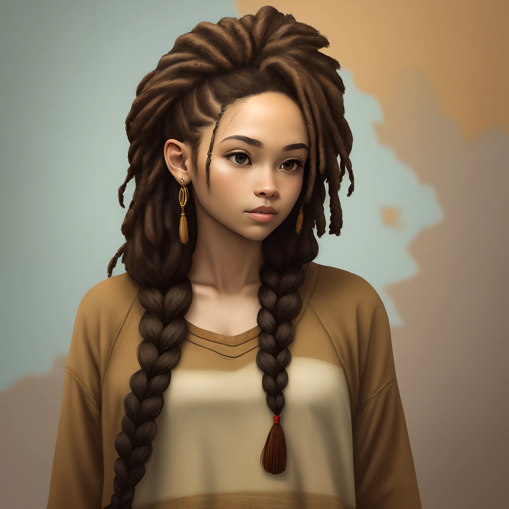 Reggae dirty braid shape without a human face,Only hair