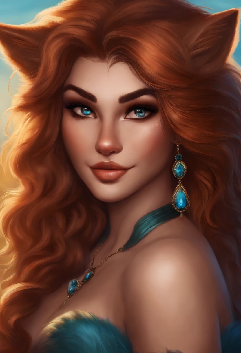 beautiful furry art, furry art, furry art!!!, anthro portrait, anthro art, furry fantasy art, fursona art, furry character portrait, masterpiece anthro portrait, detailed painting 4 k, portrait of jinx from arcane, detailed digital painting, pov furry art, digital painting highly detailed