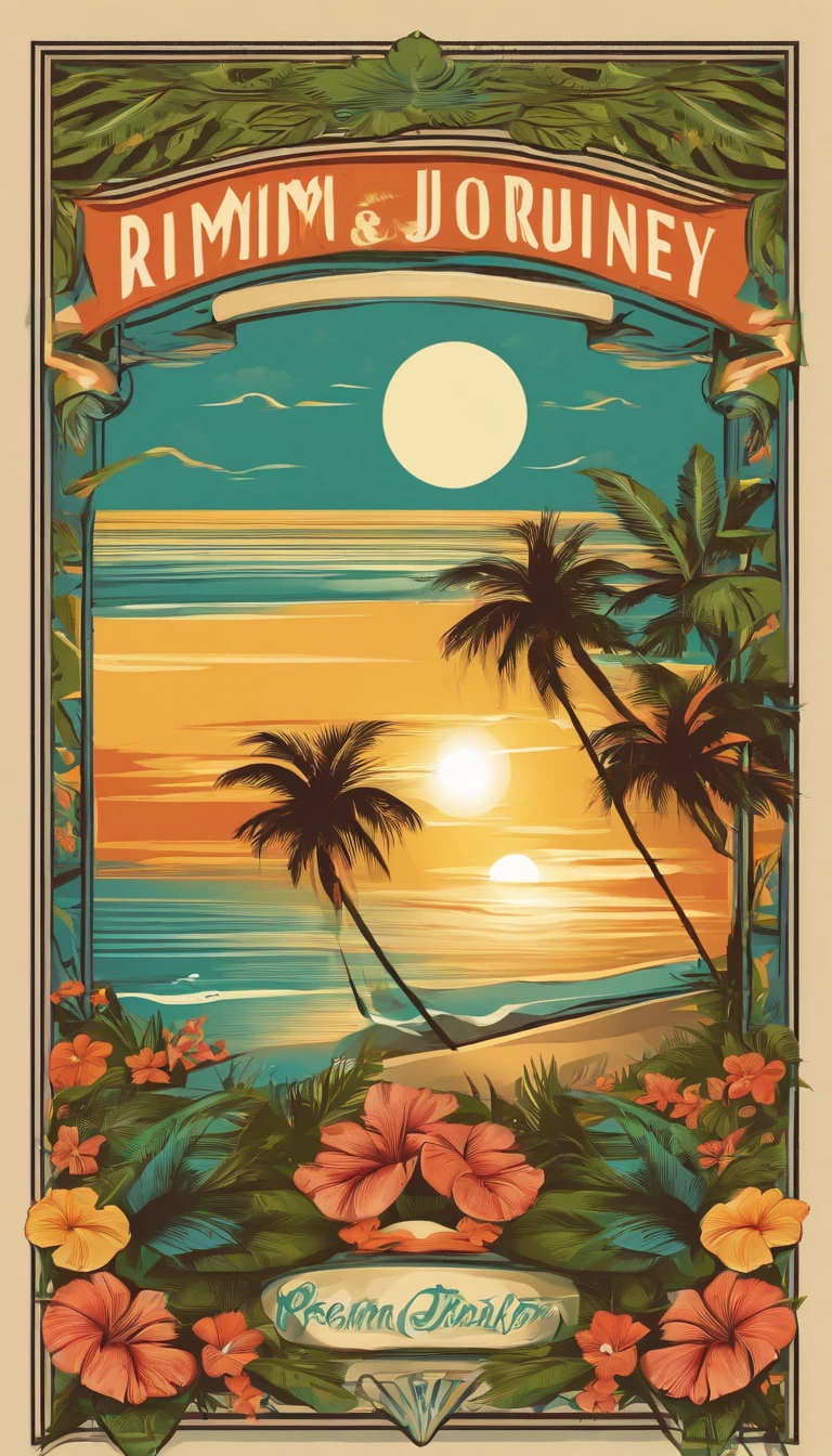t-shirt design, rzminjourney, vector art, summer design, hot like hawaii