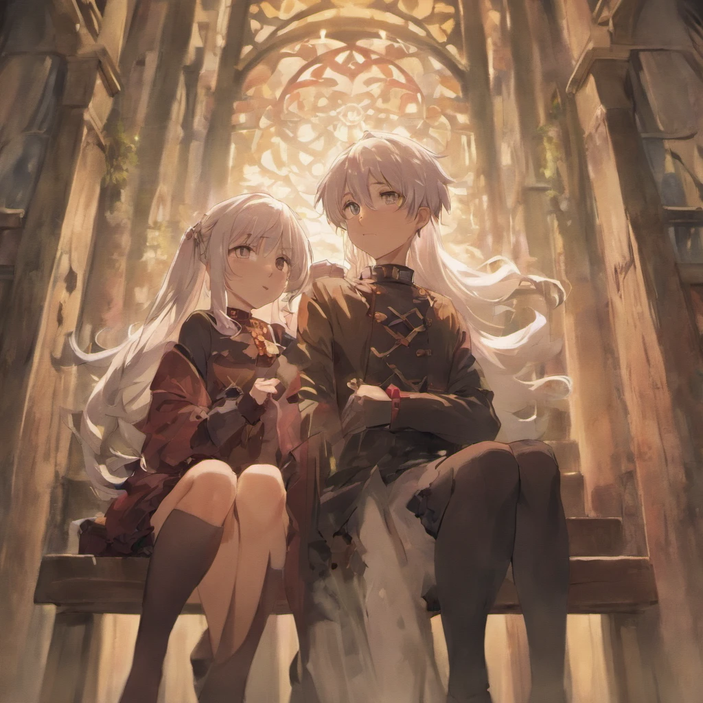 ,twincest,White hair,Stockings,Young，Imprisoned