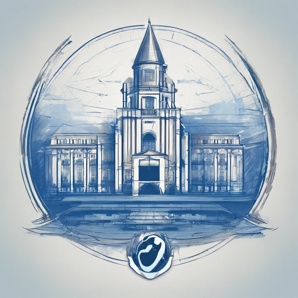 logo that represents the proof of attendance of the seminar, high quality design, blue base logo, detailed drawings
