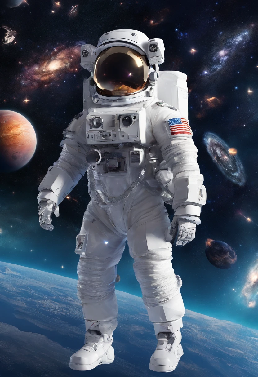 ridiculous resolution, high resolution, (masterpiece:1.4), super detailed, 1boy, seen from above, space, floating, --v 6