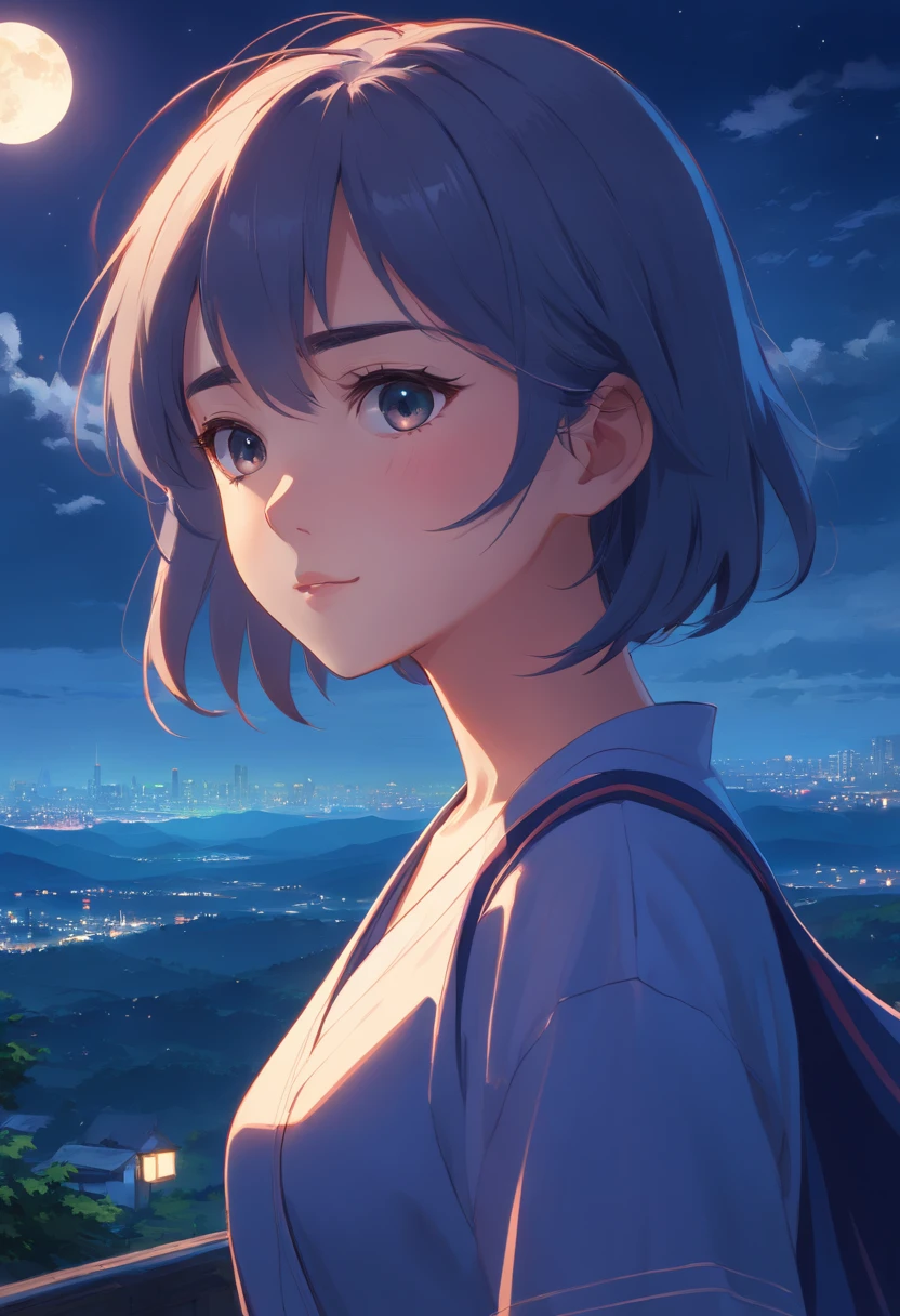 Moonlight close-up,deep in the night,Chinese countryside,A old man, ross tran. scenery background, ryan dyar, environment painting, Beautiful oil matte painting, photorealistic landscapes, 4k hd matte digital painting, 8 k resolution digital painting, 8k resolution digital painting, hyperrealistic landscape, inspired by Raphael Lacoste, Illustration matte painting, beautiful digital painting