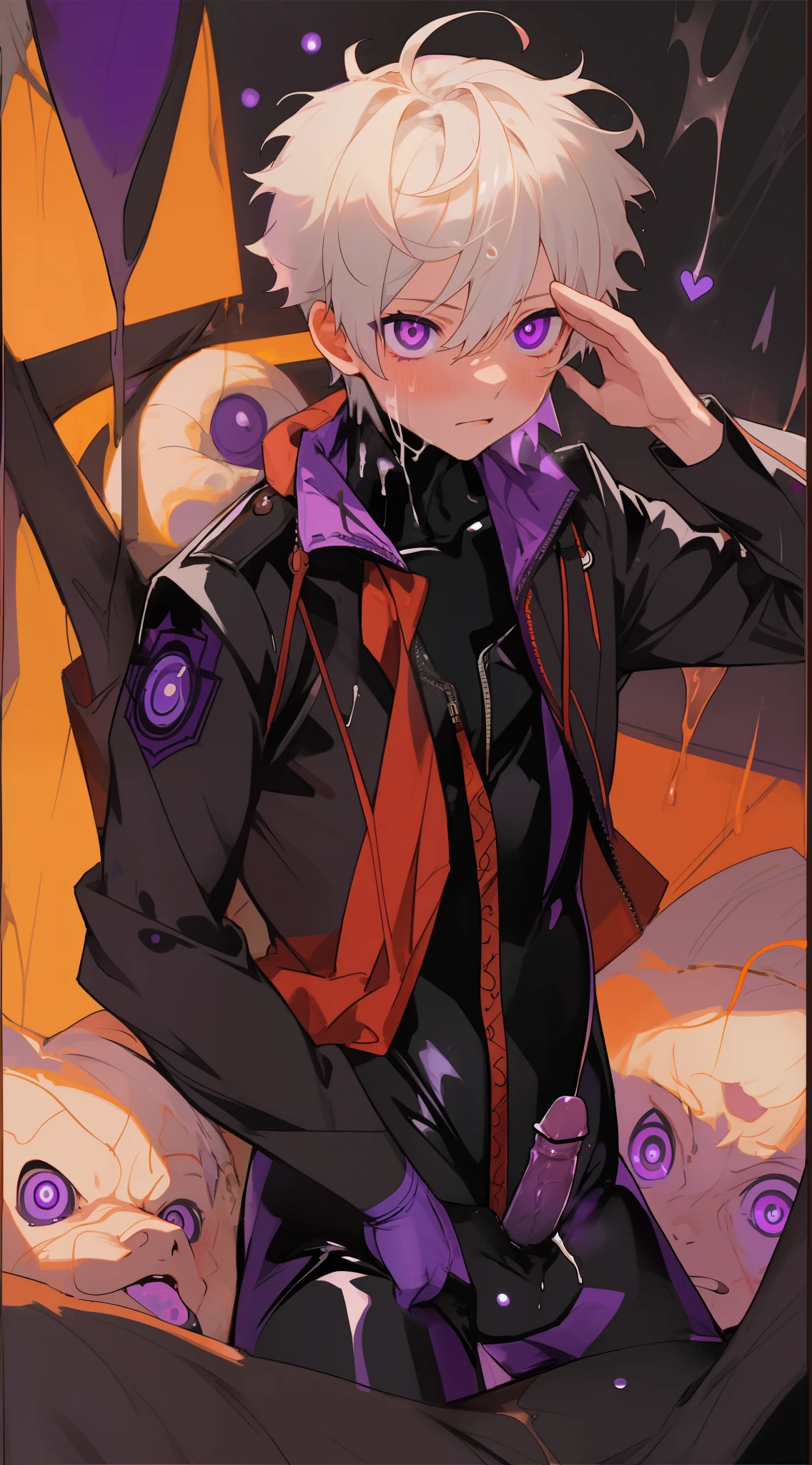 ((finedetail)),Ultra detailed,(((Best quality))),(incredibly_absurderes),Best Illustration,A high resolution,(Huge_filesize),((Masterpiece)),(Extremely detailed),Extremely detailed CG,yaoi, ((((NSFW)))),(((((Male))))),((((1boy)))),(((((1 boy))))),ahoge,(((((Short hair))))),Dark_Persona,,expressionless eyes,Blank stare,Tongue out,Blush,Anime face,saliva,ahegao,((Ultra-thin tights)),(((Black bodysuit:1.4))),(((mindbreak))),(((mental control))),Sex machines,Bright colors,Leggings,The erection,((((erection under clothes:1.1)))),wie z,,cumdrip,Dripping ,entangled,shrinks,, Milking,vein ,Large ,full bodyesbian,Heart-shaped pupils,Too many sex toys,lens_flare,Depth of field,Student, Male focus,(((((Male))))),Libido boy,((cum shots)),completly ,(()), Contact with the testicles,((vein )),((Lick the )),((middle score)),(lookingat ),(( Grab)),, in mouth, Milking,oral,cum on bodyl,cum on tongue,Shoot at the boy,cum on hands,cum on ,Shoot in clothes,cumdrip,Dripping , On hair,wie z,mental control,mindbreak,Tongue out,Putting up with_face,Expressionless,Bright colors,expressionless eyes,Vibrator,(day),indoor,opens his eyes wide,Sun,finedetail,BDSM,Student,(shaded face),(((No Pupil))),(((Empty eyes))),Drooling,with her mouth open,((Glowing eyes)),(Expressionless), (Purple eyes:1.4),Blush,constricted pupil,dark halo,Possessed,Dull eyes,of a shirtless:1.5,ninjartist:1.5,ninjartist,((Happy sex)), Bare underwear:1.4,The erection:1.4,solo person:1.5,Circle eyes,Bulging crotch:1.5,Military posture,Saluting,