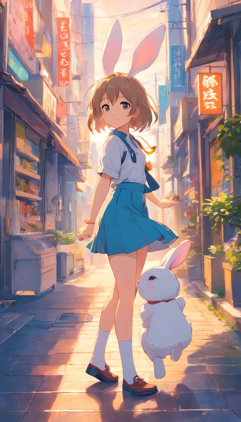 ((best qualtiy)), ((tmasterpiece)), (The is very detailed:1.3),A cute little white rabbit