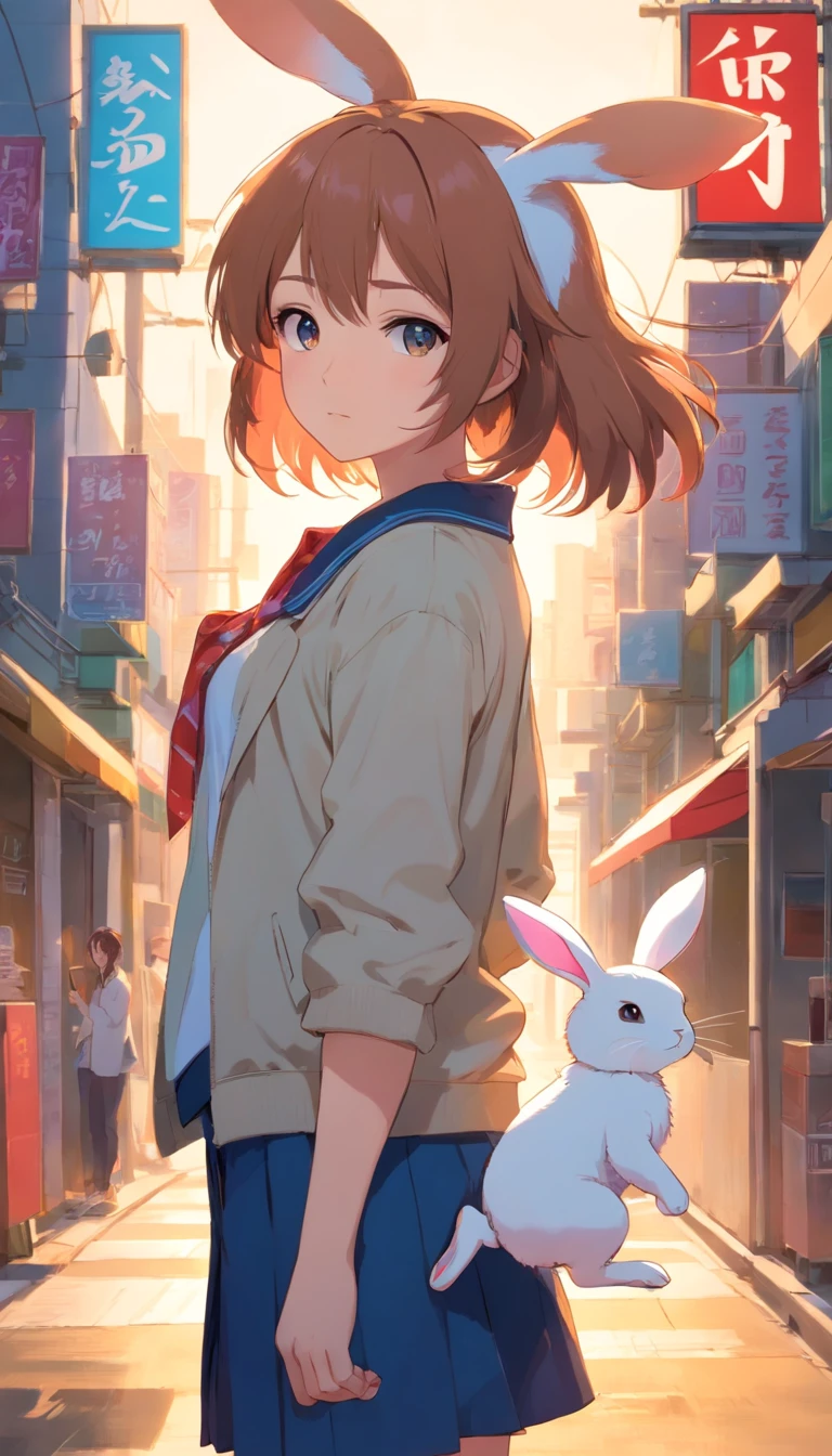 ((best qualtiy)), ((tmasterpiece)), (The is very detailed:1.3),A cute little white rabbit