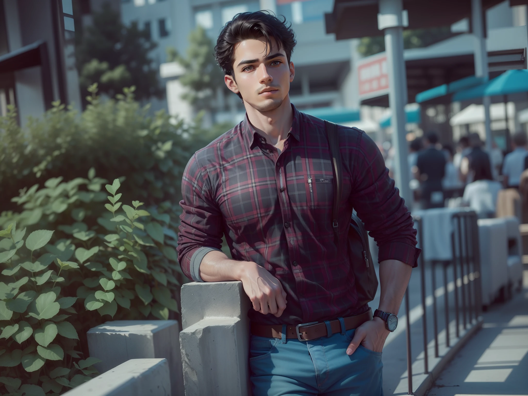 (best quality,4k,8k,highres,masterpiece:1.2),ultra-detailed,(realistic,photorealistic,photo-realistic:1.37), smart boy,curious expression,dark brown eyes,black hair,sleek hairstyle,focused look,intelligent eyes,school uniform,book in hand,standing near a library,reading,with a backpack,neat handwriting,thinking deeply,shadows and highlights,portrait,soft natural lighting,subtle color palette