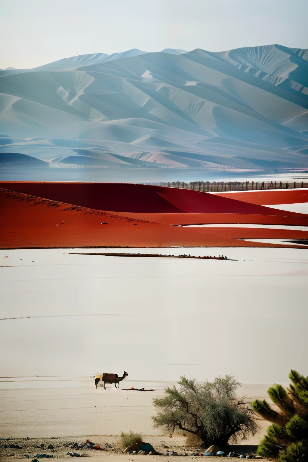 A desert,camelstoe,Wild goose,Lone smoke,Realiy,(Best picture quality)chinese traditional architecture