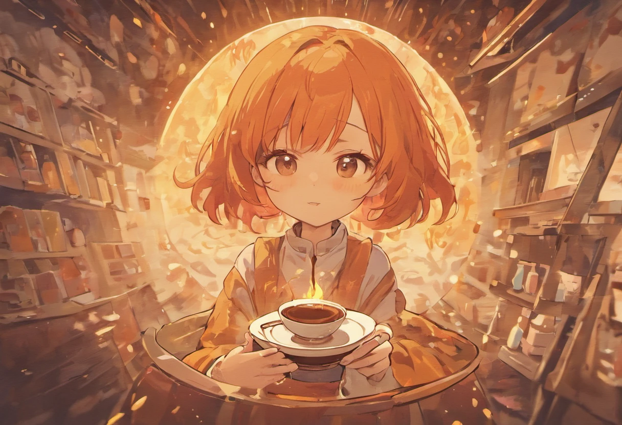 Creating an image of a cup of hot coffee, painting the words "good morning mom" , typography