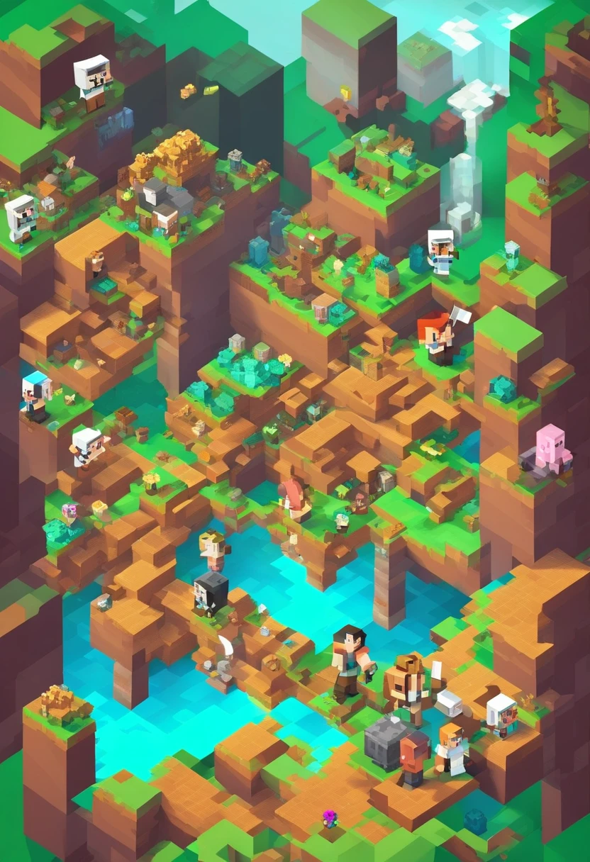 Players dig for diamonds in a mine