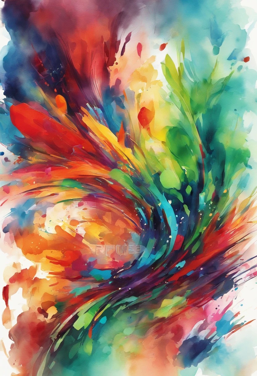 3d watercolor abstract,canvas,dark background,high resolution,high quality,city theme,colorful,green,red,blue, 8k,