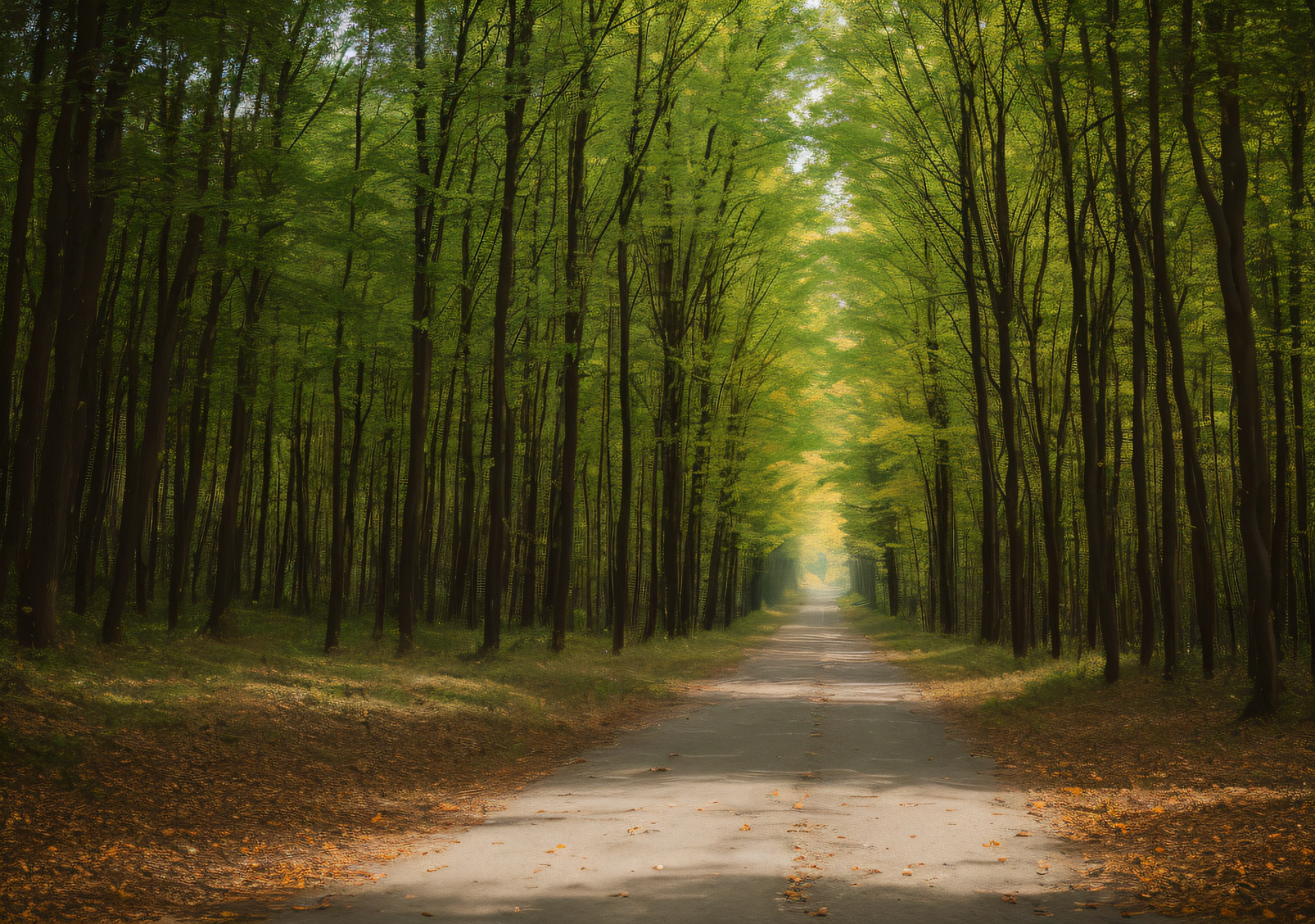 ((beste-Qualit, 8K, tmasterpiece :1.3)), Halloween Forest with Road