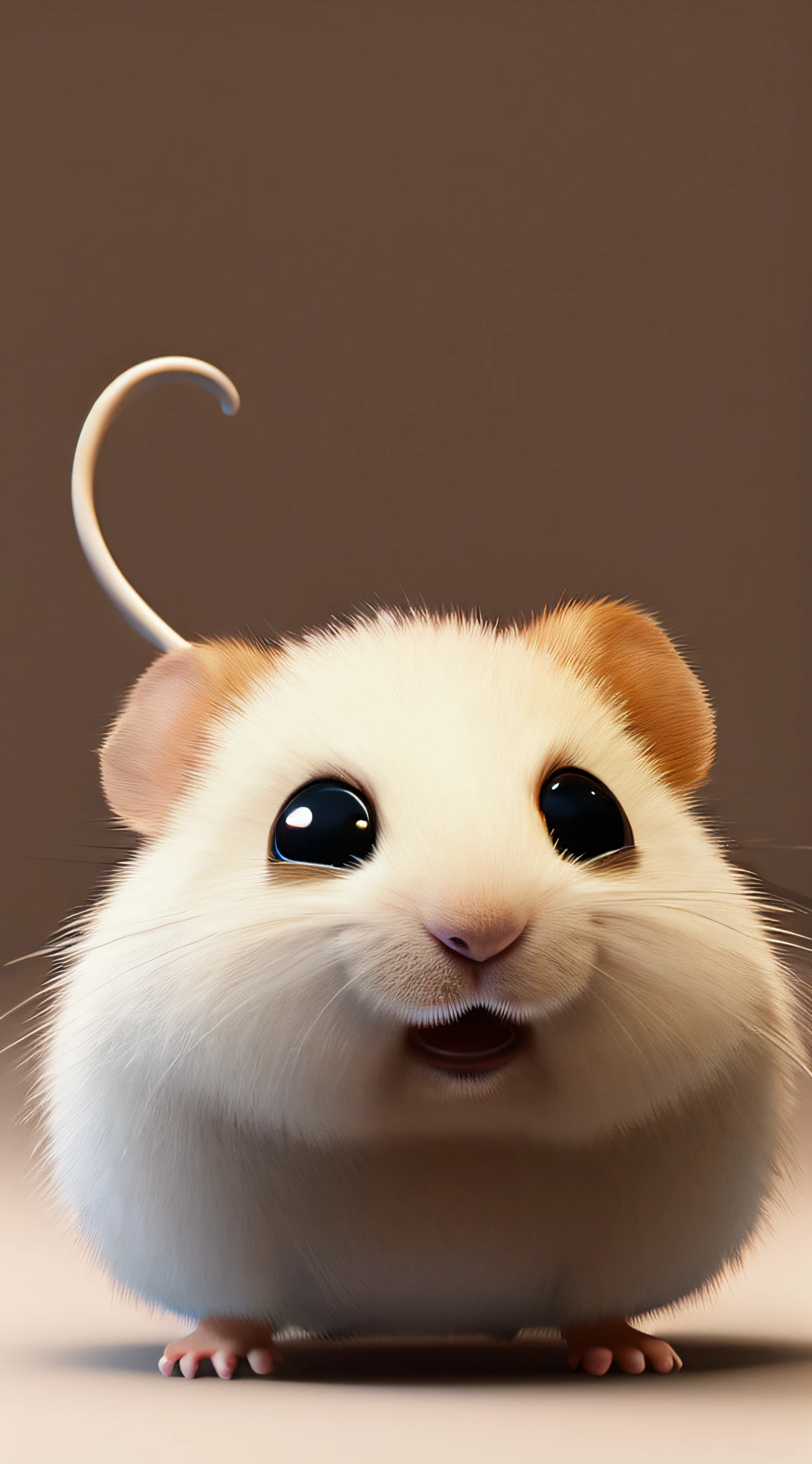 The cute little hamster waved and smiled in greeting me，unreal-engine，Faraway view，cozy indoor lighting，art  stations，detailed digital painting，cinematic ligh，Character design for Mark Raden and Pixar and Hayao Miyazaki，illusory 5，daz，ultra-realistic realism，Octane rendering，3DMDT1