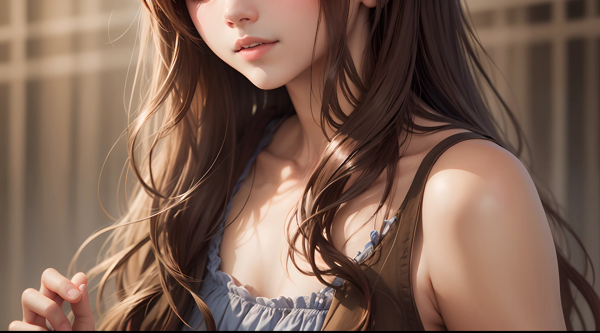 potrait,young girl,cute,beauty,brown hair --auto --s2