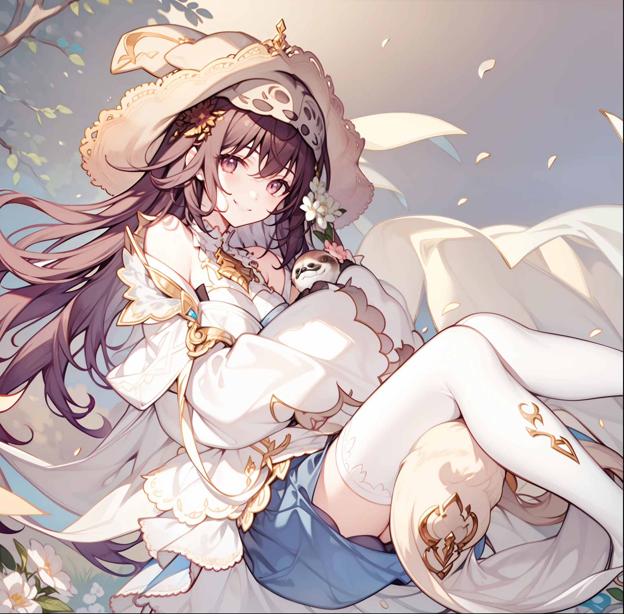 （tmasterpiece），Exquisite details，The picture is clear，Sloth，smiling girl