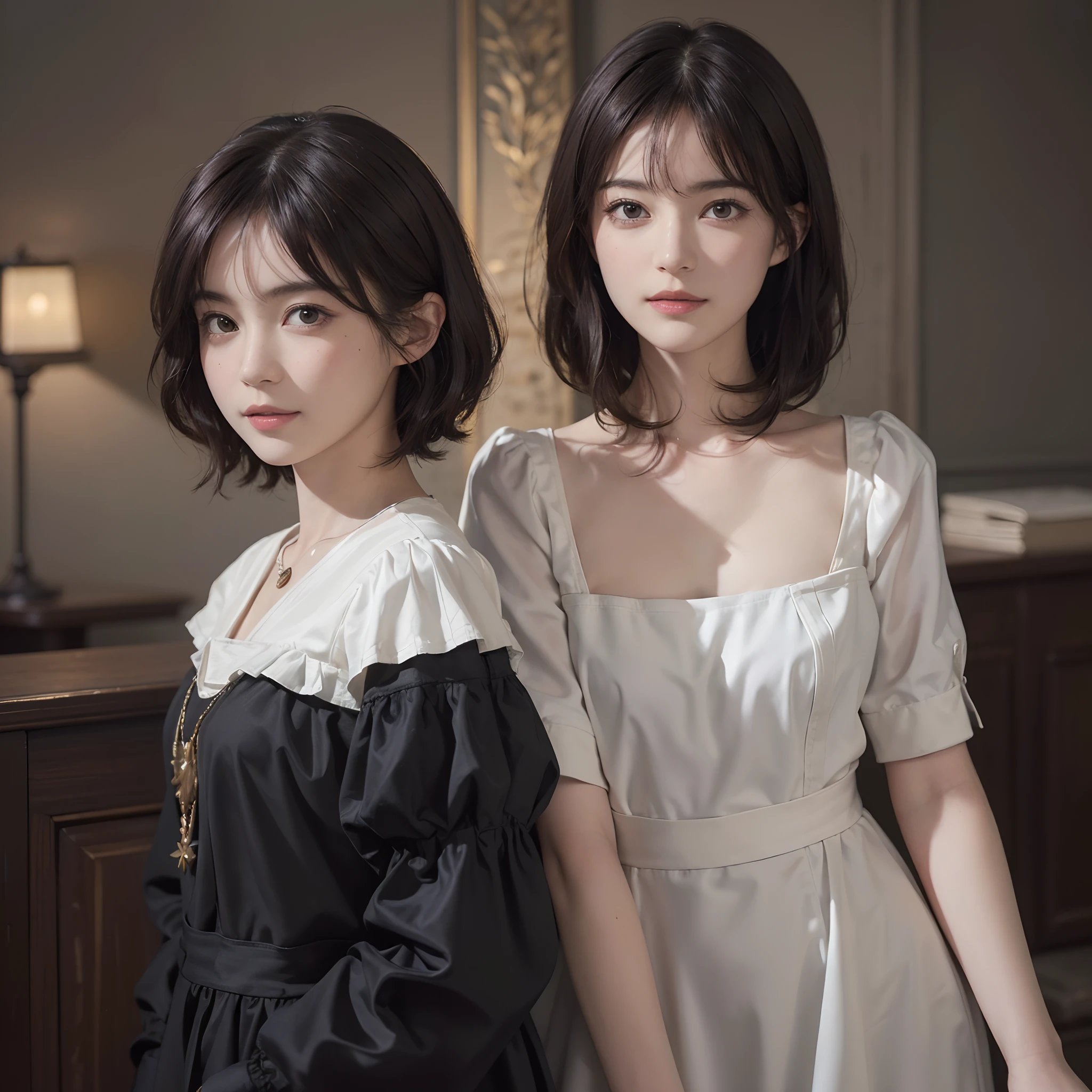 (masutepiece:1.3), (8K picture quality), Photorealsitic, Raw photo, (Best Quality: 1.4), (1womanl), Pretty Face, (Realistic face), (A dark-haired, Short hair:1.3), Beautiful hairstyle, ((Chest chest)), Ultra-high definition resolution, the golden ratio, , depth of fields, Filming a movie, A slight smil, Soap bubbles, Oil Painting, Rembrandt, Light and Darkness, ((Contrasty))