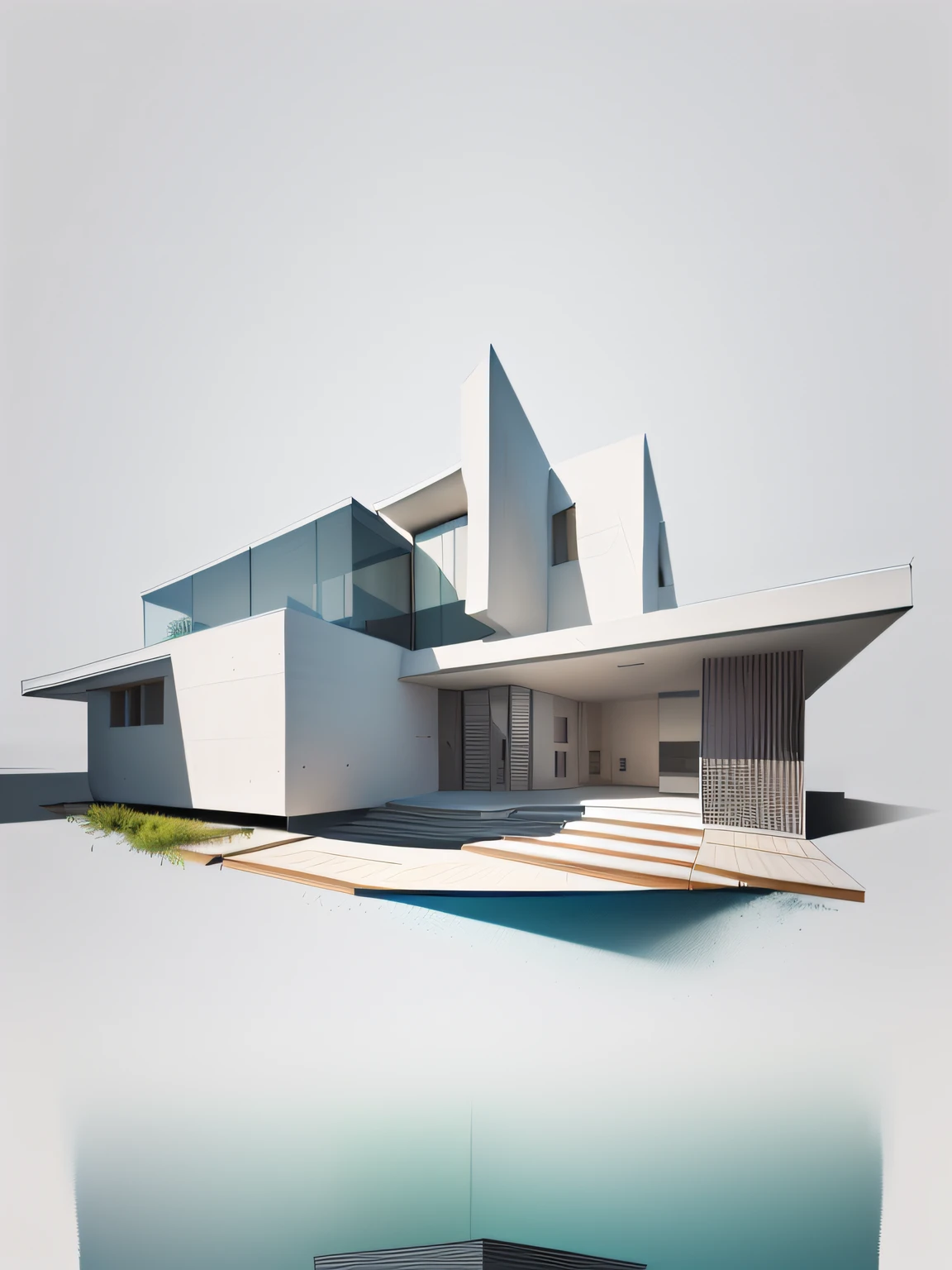 a drawing of a house with a lot of windows and a roof, architectural concept, architectural concepts, architectural sketch, architecture concept, concept house, concept sketch, conceptual, concept drawing, concrete housing, concept art sketch, drawing architecture, contemporary house, inspired by Ned M. Seidler, sketch, sketch style, contemporary architecture, sketch illustration, conceptual rendering