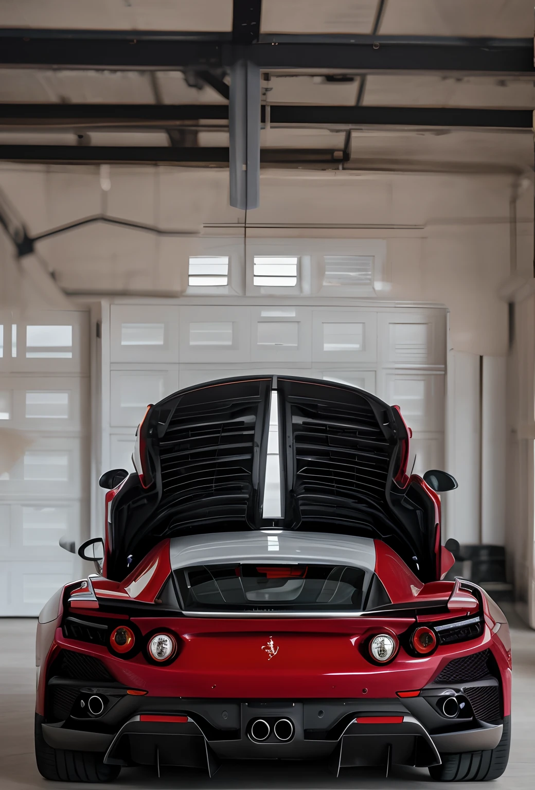 a Red Ferrari car