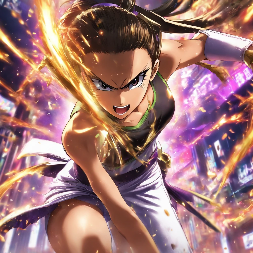 Saeko Nogami, action pose, realistic, best quality