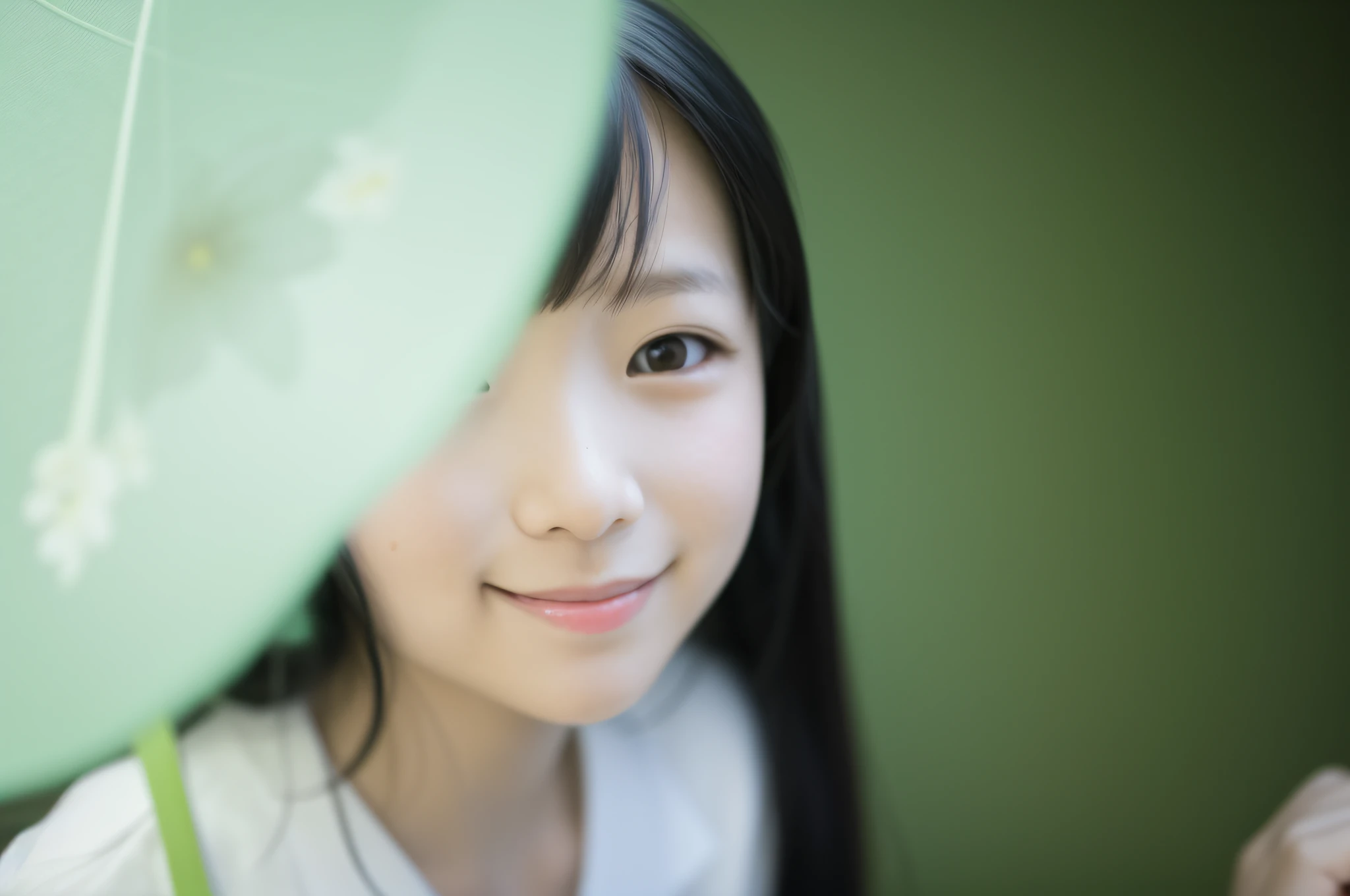 there is a woman that is smiling and looking at the camera, portrait of a japanese teen, 50 mm lens photo portrait, dslr 5 0 mm portrait photo, Soft portrait shot 8 K, girl cute-fine face, young cute wan asian face, beautiful Japanese girl face, 60mm portrait, 7 0 mm portrait, Cute natural anime face