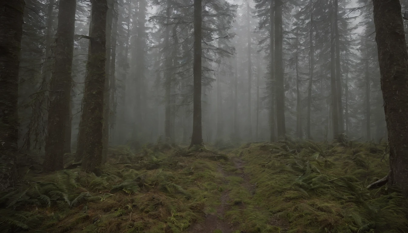 Trail camera footage of a naked woman in a forest at night, 4K hight definition, detalhada, alta resolução, realista, estilo foto, corpo perfeito,