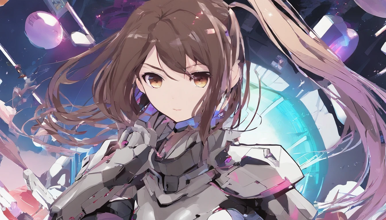(1girl), masterpiece, best quality, super fine illustration, an extremely cute  girl, highly detailed beautiful face, looking at viewer, 1girl, belt, closeup, looking at viewer, 4k, high res, ribbon, firis mistuld, blush, pov, twintail hair, white background, simple background, thick outline, purple eyes, (sleep), brown hair, chibi, love expression,  ((brown hair)), (blood),