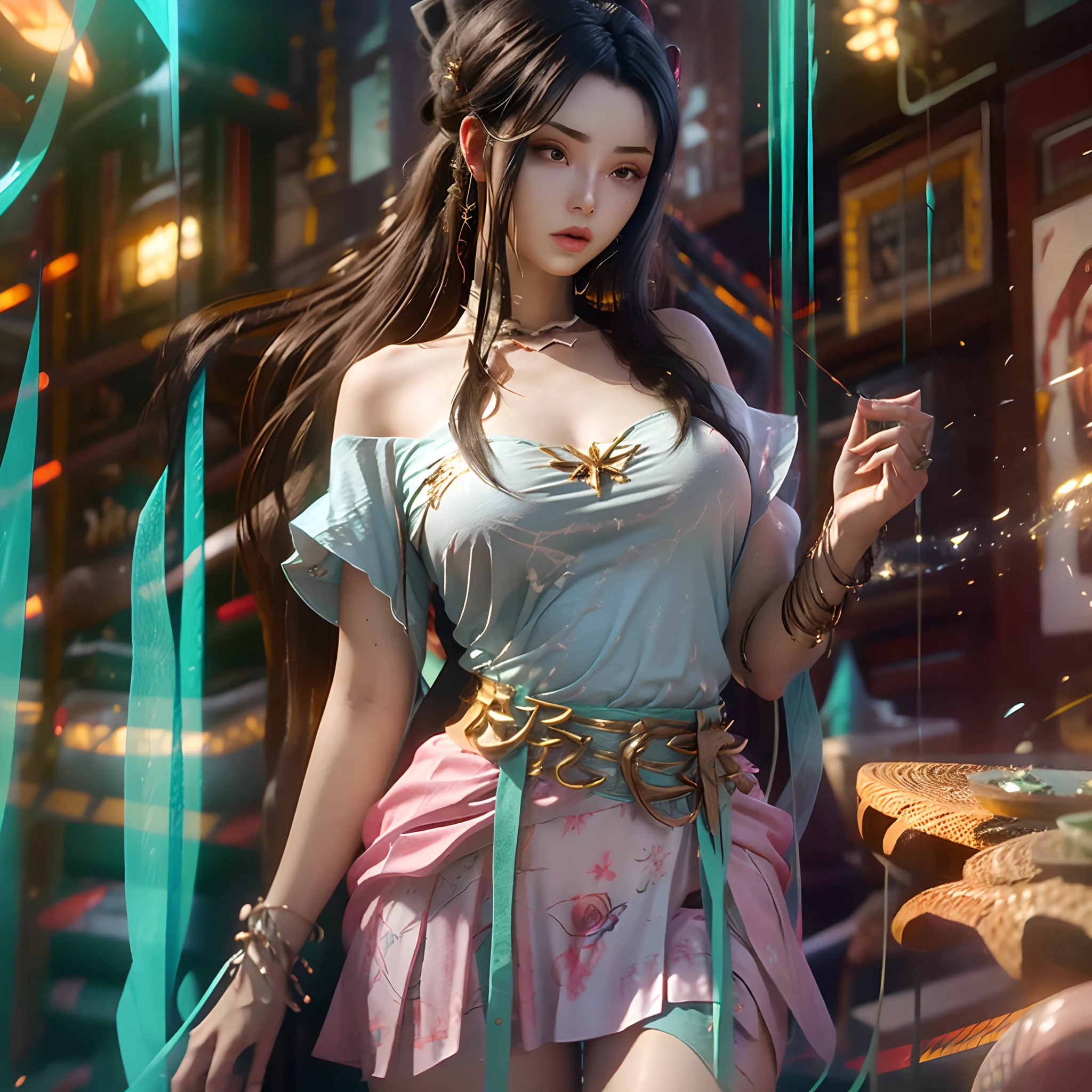 A girl in a short skirt with big breasts, A glimpse of the shock, Good-looking, No powder applied, But she looked bright, I couldn't help but look around her, I saw that her daughter was tall,A pair of round breasts bulged the pink skinny T-shirt,The waist is thin,Fully developed buttocks appear fuller,