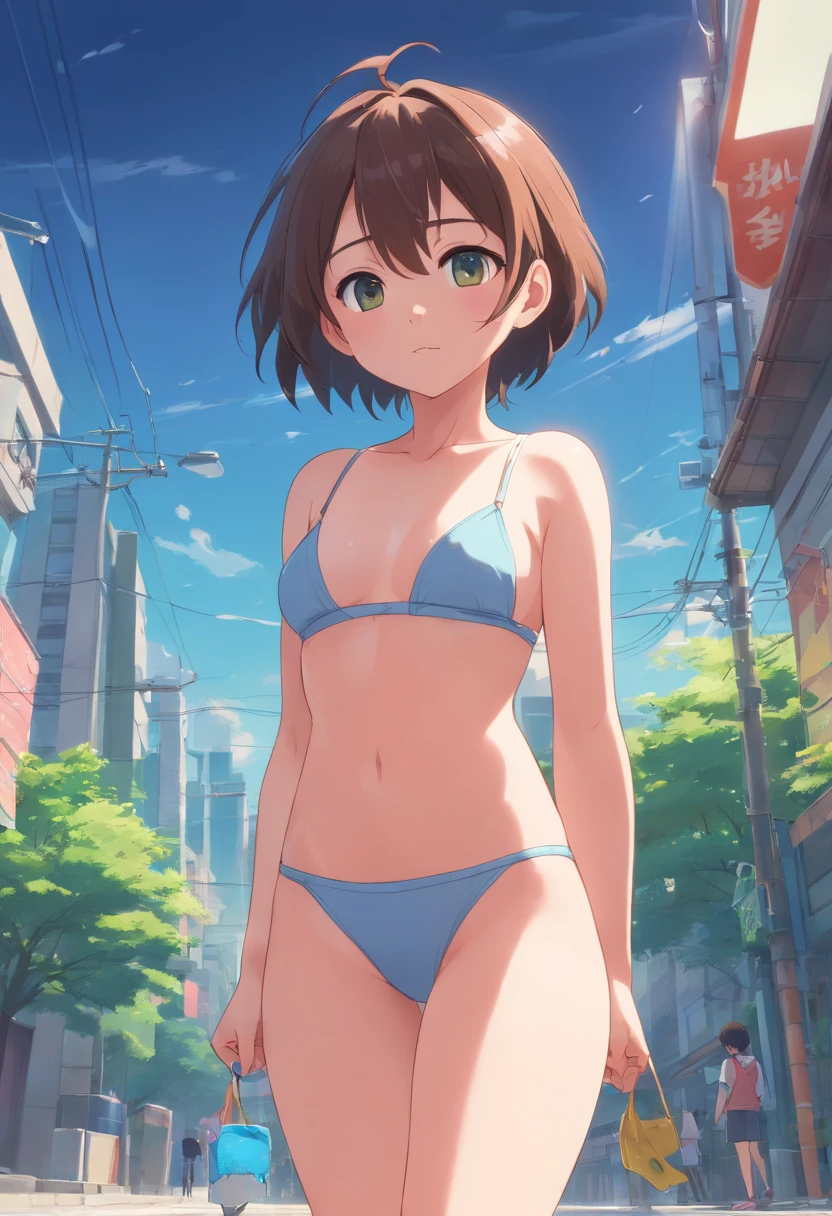 NSFW、top-quality、hightquality、8K、full body photographed、1 kindergartener、Chiquita、Infant body type、young body、5years old、Smaller chest、Small, Bulging breasts、Breasts without cleavage、spreads both leg、