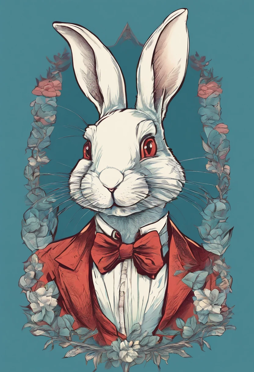 portrait of a bunny, hd png download, in the style of victorian genre paintings, light blue and red, fujifilm provia 400x, vintage cut-and-paste