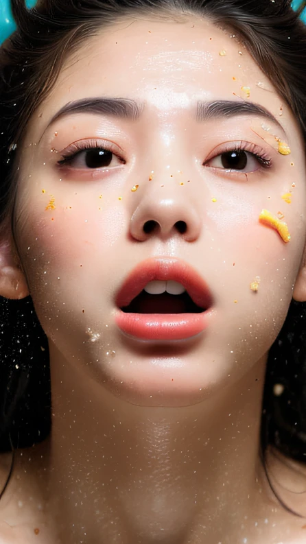 Cheese（（top Quority，8K，tmasterpiece：1.3）），woman（Lean Spa），perspired，Water droplets on the forehead of the face，exteriors，background urban cityscape，Overhead，Sharp focus：1.2，cute women：1.4，（（Layered Hair Style）），（white  shirt），very detailed face and skin and hair texture，Knotted brunette hair，Moist textured hair，Moist body，Careful eye， Gold thread sunglasses，White skin of the，Beautiful legs， beautiful delicate nose，Cute young Japanese woman，28 year old，dynamic angle，Deleite para la vista，Compositional suggestiveness，while emphasizing the subject's hair，The eye，Mouth and movements，At the same time, It exudes melancholic emotions，It is characterized by a mixture of calm tones and contrasts of light and shadow。