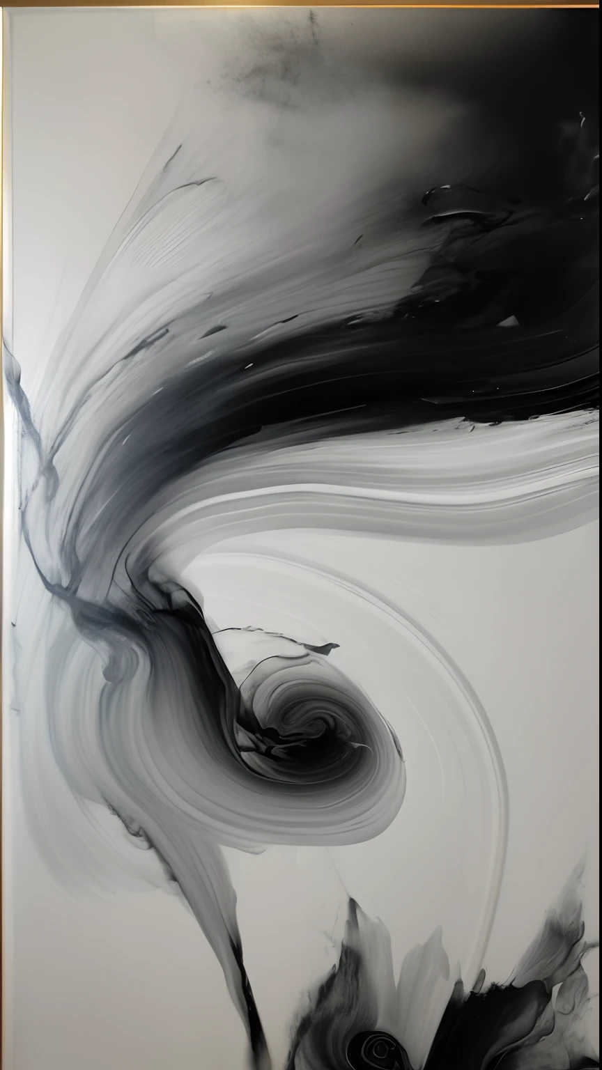 arafed image of a black and white painting of a swirl, swirling fluid smokey enigma, ink on parchment, dust swirling, ink on canvas, black ink painting, sky swirling with black wind, ground mist swirling vortexes, swirling fluid, swirling wispy smoke, ethereal abstract, fine swirling lines