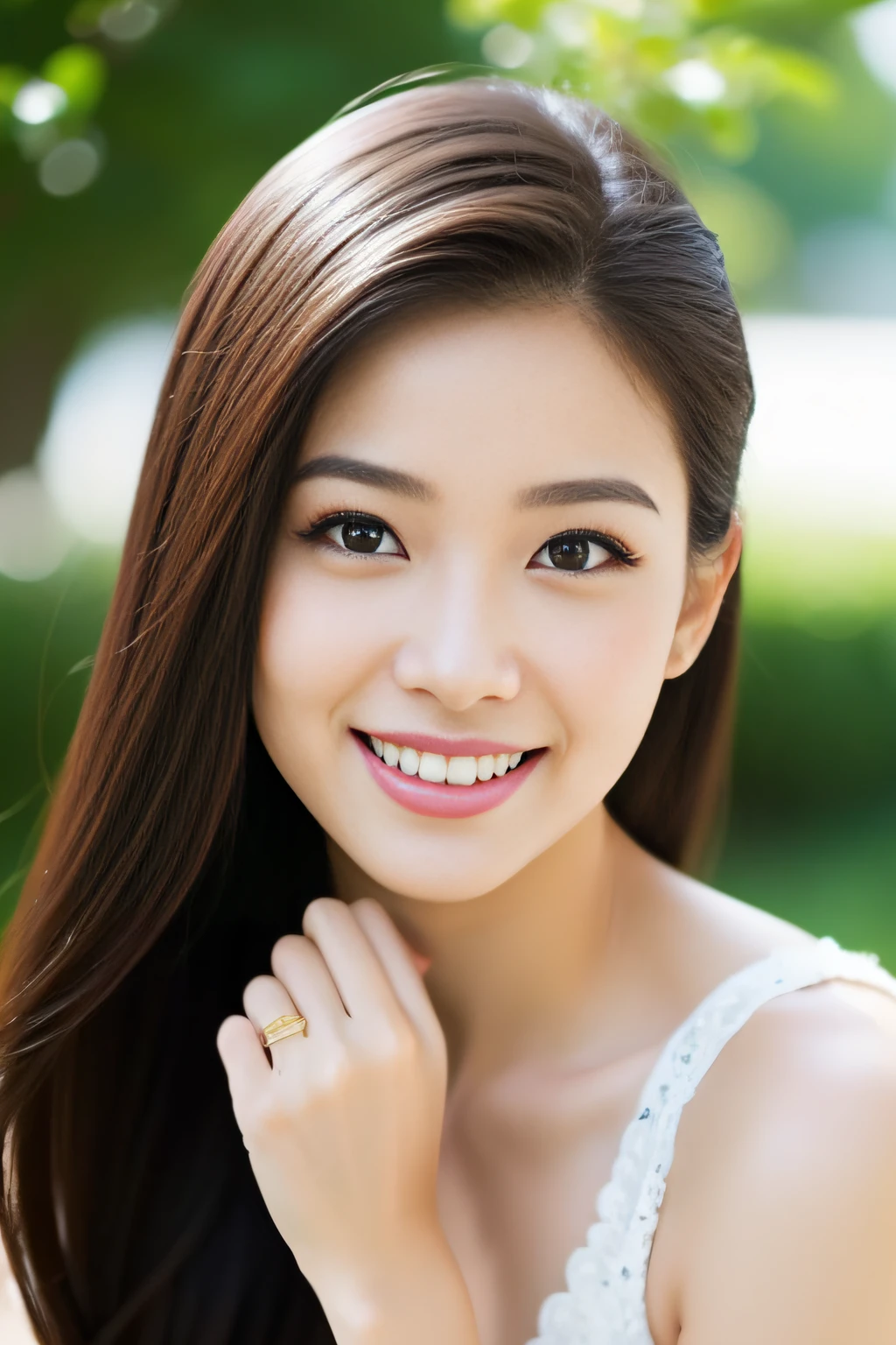 masterpiece,best quality,(Japanese ),((Beautiful girl)),cleavage,indoor,(perfect body beauty:1.2),(shy smile),beautiful teeth,