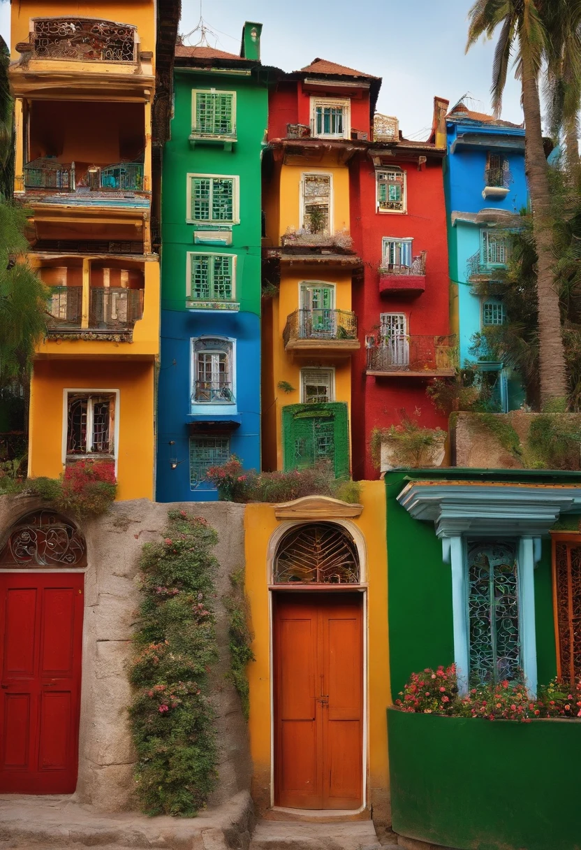HOUSES MADE OF MONEY, POOR CHILDREN BEGGING AT THE DOORS