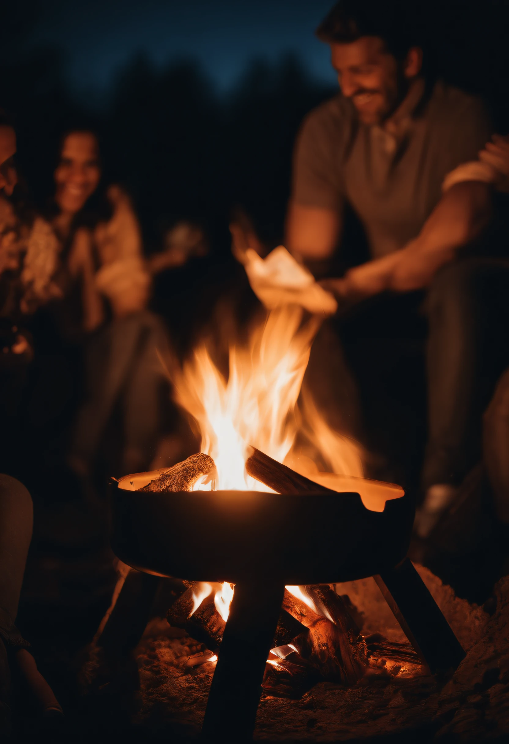 Bonfire, Togetherness, Joy Time of Day: Evening Camera: Smartphone Lens: Standard