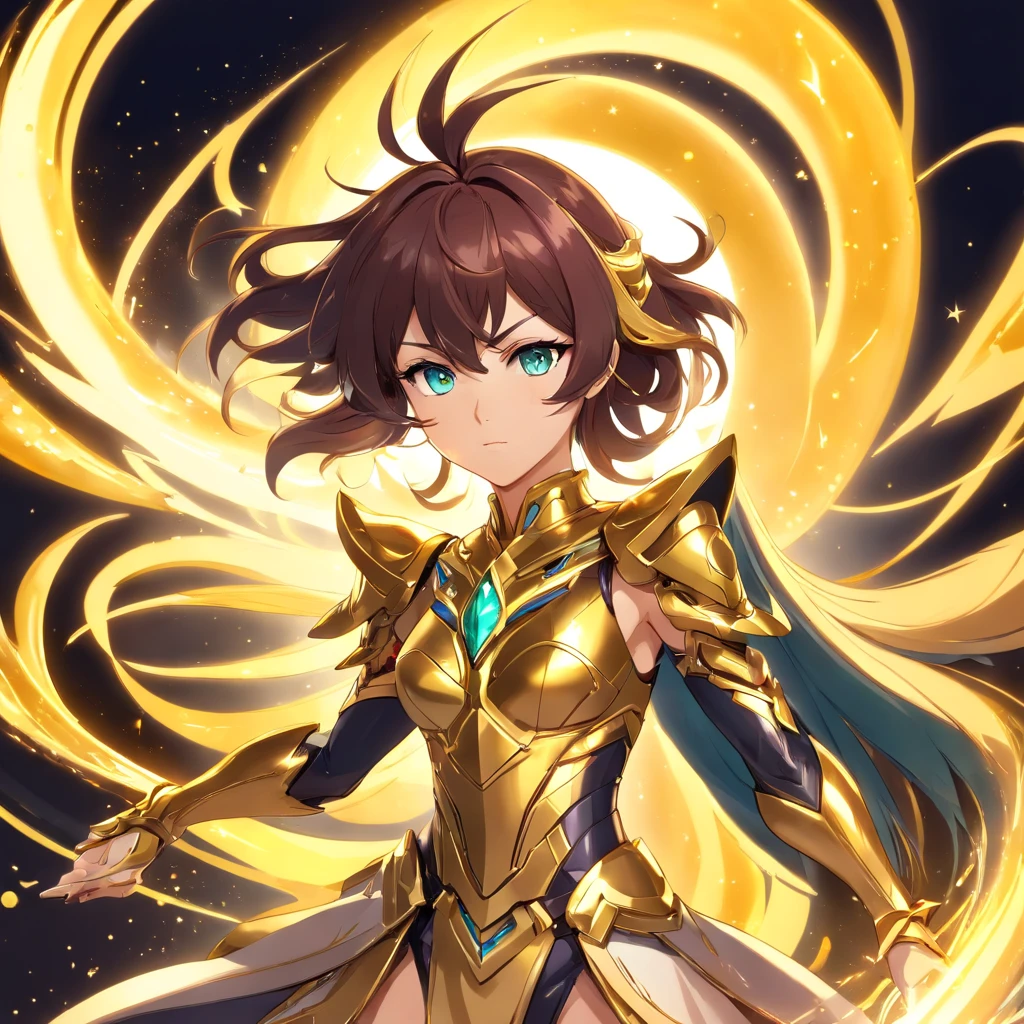 Gold Saint Seiya Aquarius，Warriors，battle hardened，Gold Warframe，Ornate ornamentation，Sharp，Strong body，Clear lines，Determination，Mysterious runes，Peculiar light around。