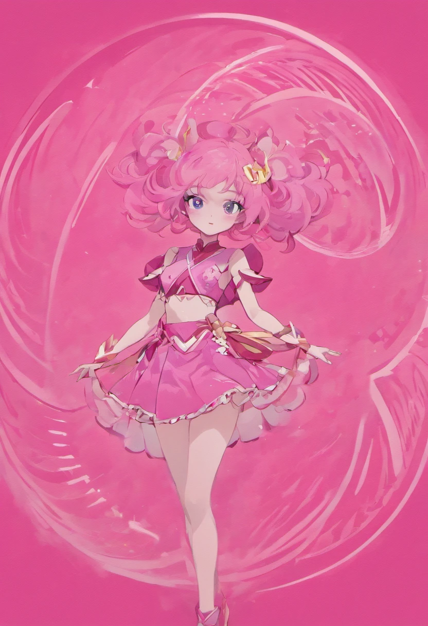 Digital Tyrannosaurus style，Life-size colorful long hair，Serious expressions，Hanfu costumes，Beautiful patterns are engraved on clothes，Fair thighs exposed，Wear pink leggings，The long skirt swayed in the wind，Close-up of pink and white logo with circles, Round logo, iconic logo symbol, enso, pink iconic character, symmetrical logo, pink scheme, Postapo, venus planet symbol, circular logo, circular design, tas, Pink, symbol, minimalist logo without text, dribbble, circle, tpose, (In pink), dribbble. 。.。.com