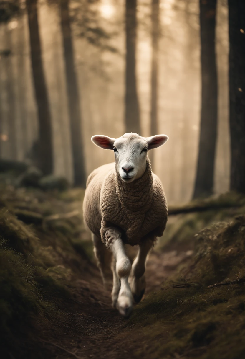 Lamb like lost in the forest, And Jesus ran to the Lamb in a blur