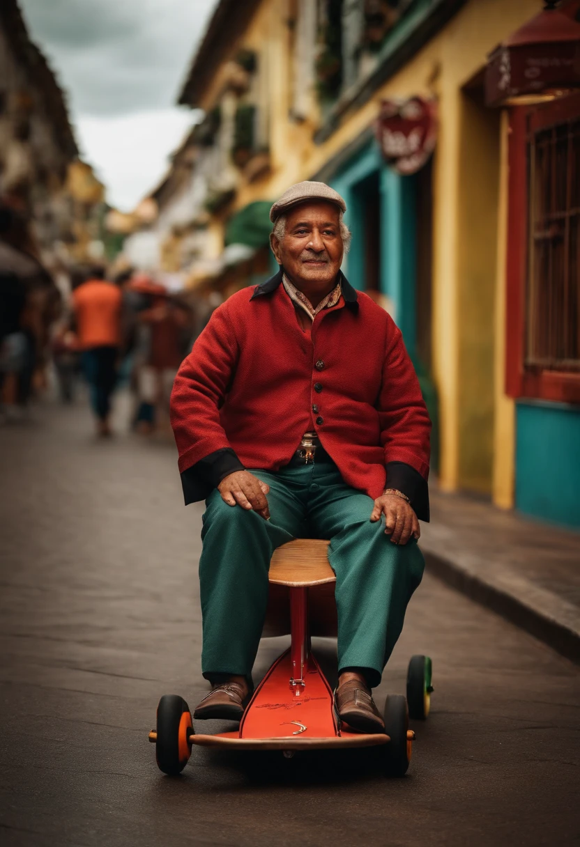 Papa Bento Ben, papa, O Papa, Retrato do Santo Padre, andando skate, rua, town square