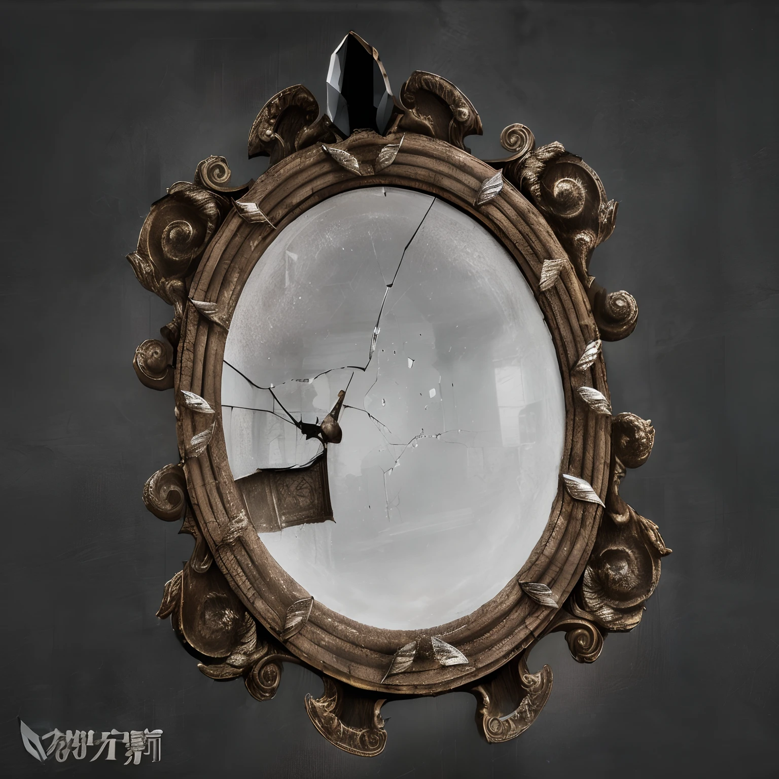 Close-up of mirror，There is broken glass inside, Broken mirror, cracked mirror, Composed of broken mirrors, Specular texture, Mirror, dirty mirror, mirrors, Official artwork, Endoscopy, with a mirror, mirror background, Album art, Mirror reflection, mirrored image, Ancient sword, fata morgana giant mirrors, author：Yoon Du-seop, Alternative reality mirror