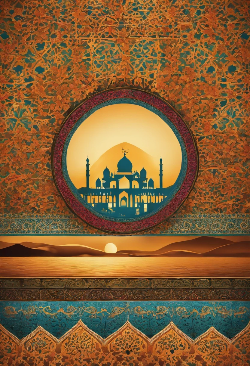 arabic poster, creative, pattern, arabesque