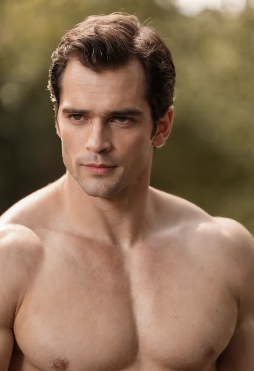Um anjo pelado,seminu, Shining in the sky,seu rosto parece com o Henry cavill. His body is muscular and pectoral defined. tanquinho. virilha. Cochas, cabelos contra o vento.  Asas enormes indo e vindo.  Mostrando gloria e resplendor.