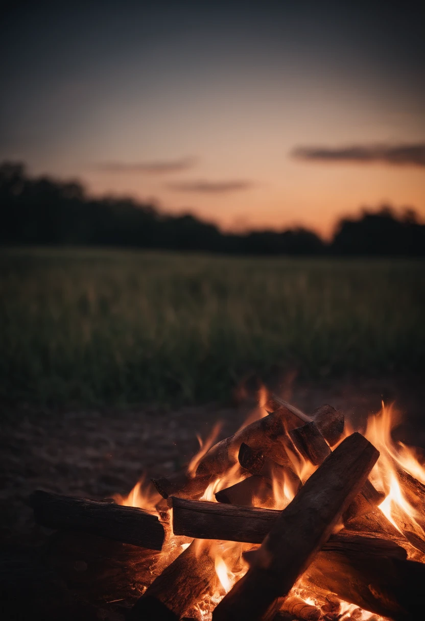 Bonfire, stars, Joy, Time of Day: Evening Camera: Smartphone Lens: Standard