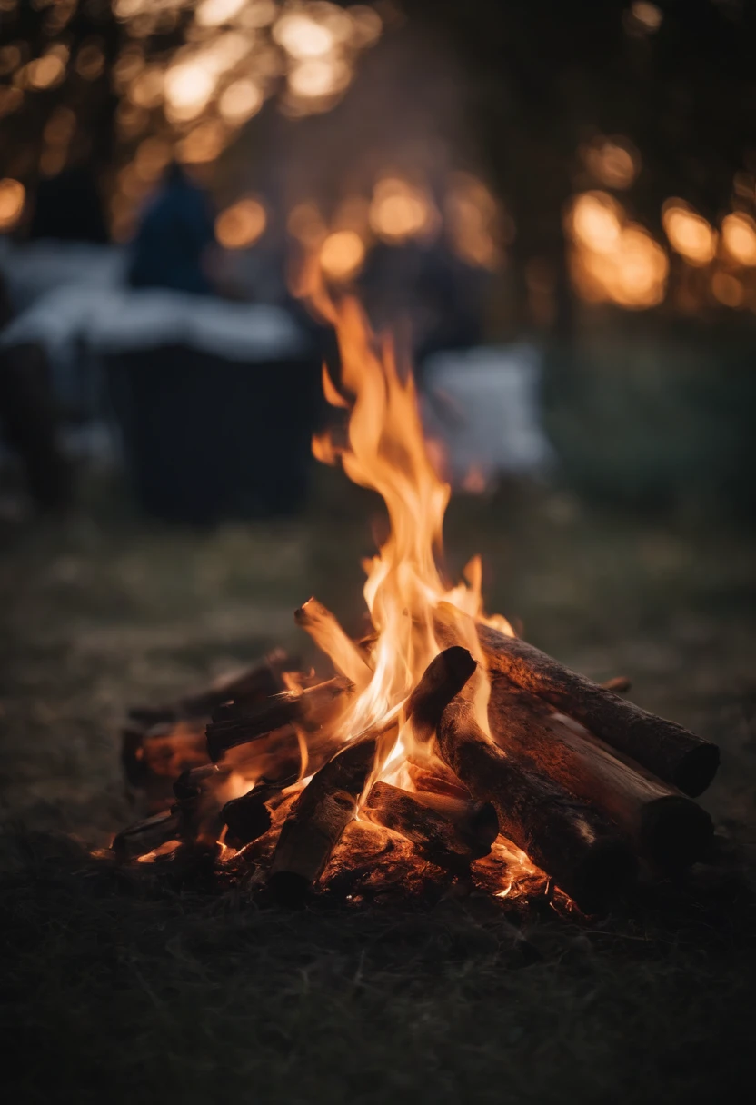 Bonfire, stars, Joy, Time of Day: Evening Camera: Smartphone Lens: Standard