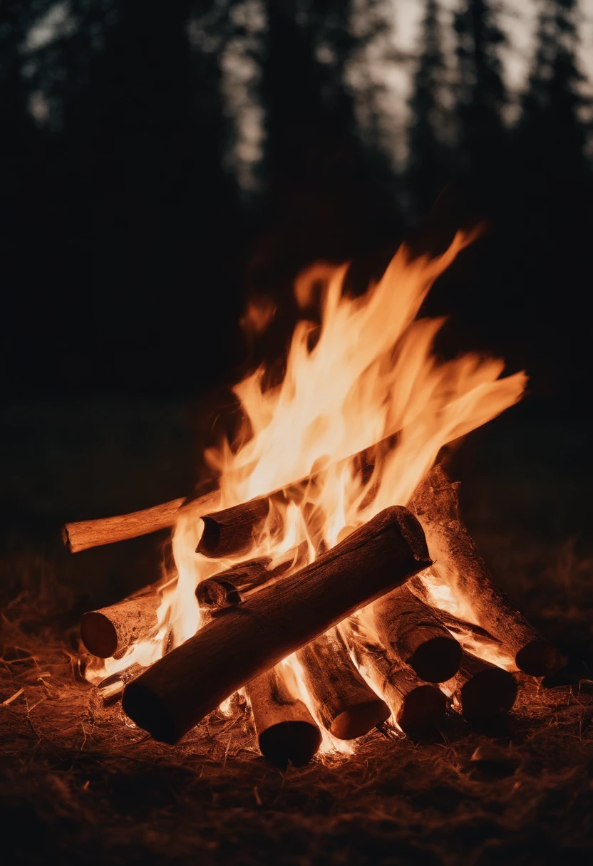 Bonfire, stars, Joy, Time of Day: Evening Camera: Smartphone Lens: Standard