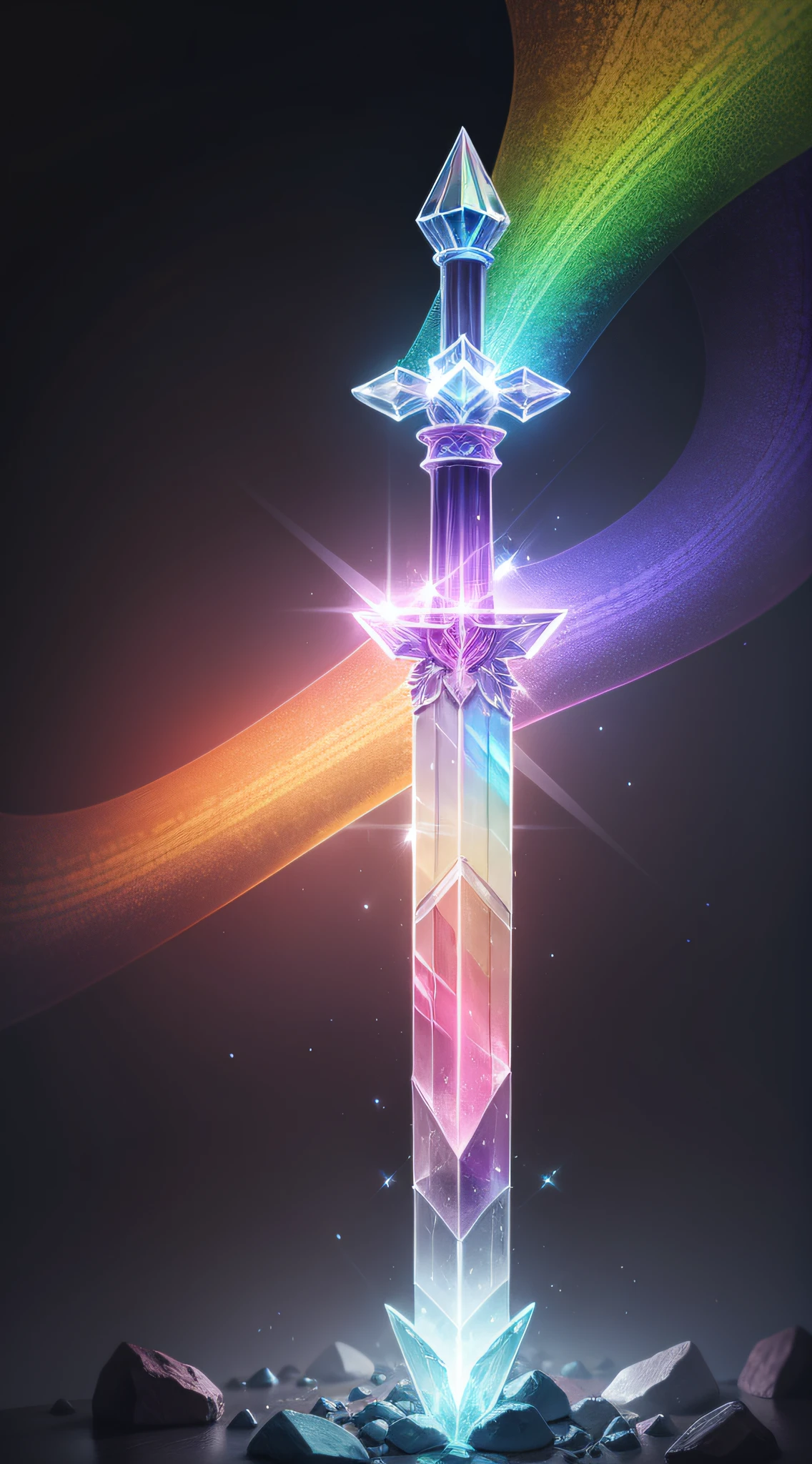 Rainbow crystal sword
