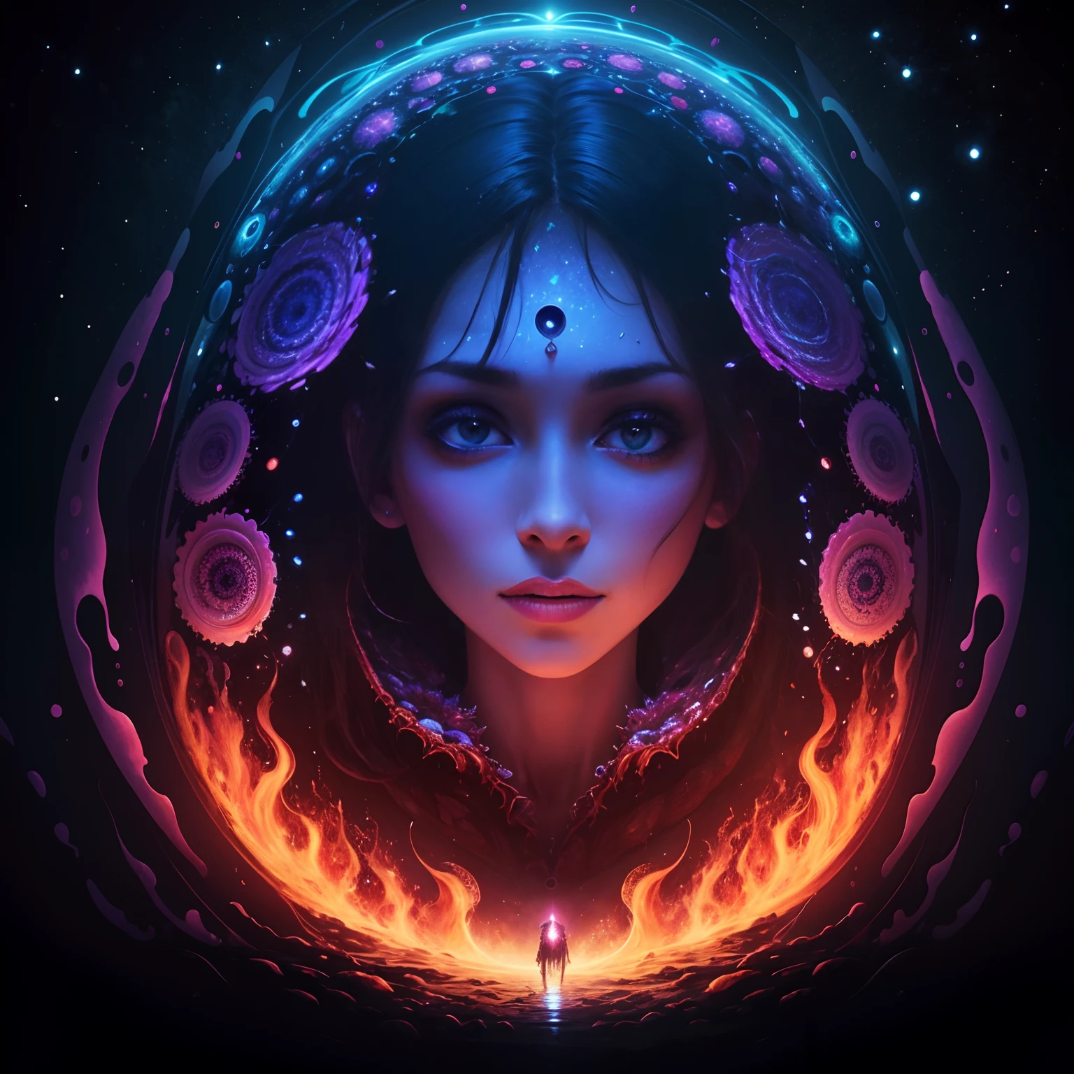psychedelic hallucination, masterpiece, 8K, cosmic horror